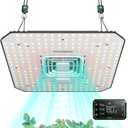 VIVOSUN AeroLight A150, Tunable Spectrum, LED Grow Light 150W with Integrated Circulation Fan & Growhub Controller E42A, Compatible with App & E25, 4 x 2 Ft. Coverage