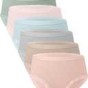 BAMBOO COOL Womens Underwear Soft Lace Panties Hipster Ladies Underpants Full Coverage Briefs, 6-Pack, Size: