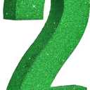 TONIFUL 7.8 Inch Green Glitter Number 2 Table Centerpiece 0-9 Birthday Party Decorations,Digit 2 for Birthday,Chrismas,Graduation,Bridal Shower,Valentine's Day,Anniversary Party Supplies