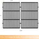 E310 17.5" 7638 7639 Grill Grates for Weber Spirit I & II 300, Spirt E310 E320 E330 S310 S320 S330, Cast Iron Cooking Grates, Grill Replacement Parts for Genesis Silver/Gold, Genesis 1000-3500