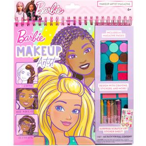 Horizon Group USA Barbie Magazine - Create Hair & Makeup Looks with 130+ Stencils, 180+ Stickers, Crayons & Pretend Makeup