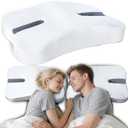 Anti-Snoring Pillow for Side Sleepers, Memory Foam Pillow for Snoring Relief, Multifunctional Ergonomic Design for Side Sleeper - White