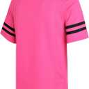 Plain Men's Football Jerseys for Unisex V-Neck Fitness T-Shirts Workout Outfits Casual Party Tops