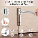 Door Hinge Adjustment Tool, 2Pcs Dual-Head Wrench Set for 925mm Flag Hinges, Heavy-Duty Steel Gap Adjuster for Fire, Security & Residential Doors