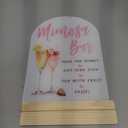 Mimosa Bar Sign, Acrylic Signs with Wood Stand for Gender Reveal Party, Champagne Sign Bubbly Bar, Acrylic Decor with Holder for Baby Shower Party, 12