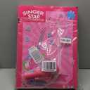 Guitar and Microphone Play Set for Girls,Karaoke Machine with Music&Light,Microphone Toys with Stand,Adjustable Height Guitar Toys for Kids,Toddlers,Child(Red)