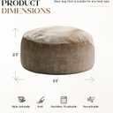Hobestluk Bean Bag Chairs Giant Beanbag Chair with Filler, Memory Foam Bean Bags with Fluffy & Machine Washable Cover, Bean Bag Chairs for Aduts for Living Room, Bedroom (BROWN, 4FT - 44 x 44 x 24)