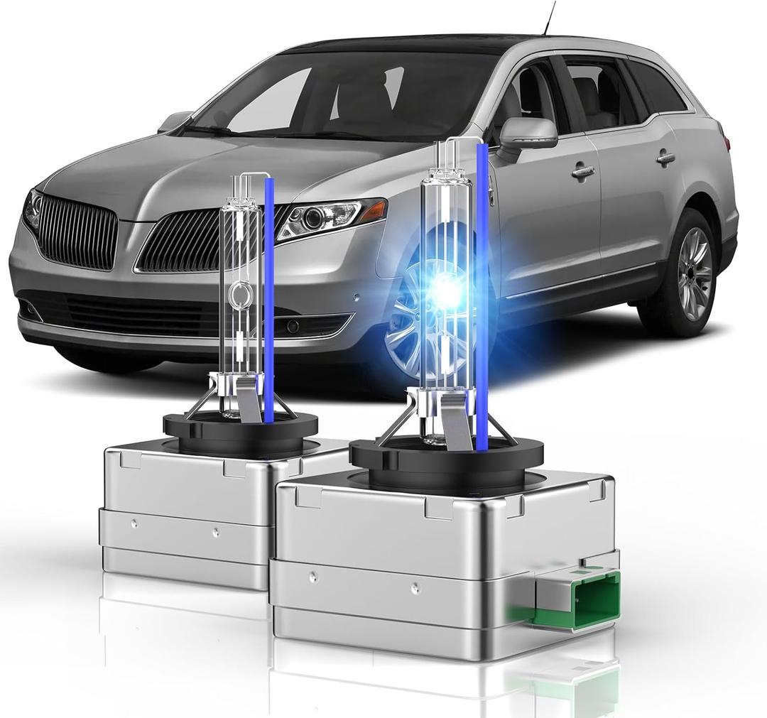 Fit for 2009-2016 Lincoln MKS MKT D3S HID Xenon Headlight Bulbs, 350% Brightness, High Low Dual Beam Light Bulb, 8000K White Blue, Plug-N-Play, of 2