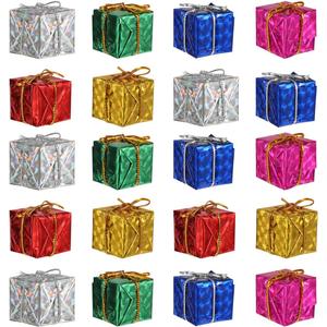 3 x Tinksky 24pcs Christmas Tree Small Gift Boxes Hanging Decorations Ornaments Party Favors (Random Color)