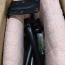 DUMOS Criss Cross Chair with Wheels, Legged Office Armless Wide Desk Seat with Dual-Purpose Base, Adjustable Swivel Teddy Fabric Task Vanity Home Bedroom, Pink