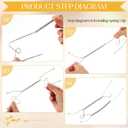 30 Pack Plate Hanger for Wall Upgraded Wall Plate Hangers with 30 Pieces Hooks Stainless Steel Wire Holders Compatible with Decorative Dishes(10 Inch)