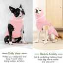 KOESON Dog Calming Vest with Soft Ear Wrap, Breathable Dog Thunder Jacket with Adjustable Hook & Loop, Reflective Puppy Anxiety Relief Jacket for Fireworks, Thunder, Travel, Separation, Pink XS