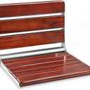 20" Folding Teak Shower Seat Wall Mounted 400 lbs Teak Wood Foldable Shower Bench, Larger Teak Folding Shower Bench, Fold Down Shower Seat for Inside Shower, Teak Shower Chairs Stool