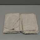 jinchan Winslow Linen Curtains 45 Inch Length Small Window Curtains Embroidered Bordered Floral Drapes Light Filtering for Bathroom Laundry Room Kitchen Farmhouse Decor White on Beige 2 Panels