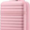 Kono Airline Approved Carry On Luggage, 22x14x9 inches, with TSA Lock, 20 Inch Expandable Lightweight Hardshell Suitcase (Pink, Suitable for 1-3 Days of Travel)