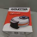 Gourmia Belgian Waffle Maker  Compact Design with Upright Storage, Adjustable Browning, and Easy-Clean Nonstick Ceramic Plates, Stainless Steel