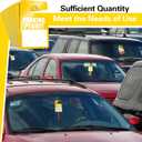100 Pack Parking Permit Hang Tags Plastic Parking Placards PVC Hang Tag 3 x 5 Inch for Car Rear View Mirror (Yellow)