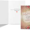 5 x Mothers Day Card for Grandma from Grandson, Granddaughter, Kids – Elegant Floral Mother’s Day Card for Grandma from Family or Grandchildren – 5"x7" Folded Card with Envelope (Grandmother)