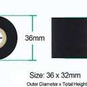 12pcs Black 36x32mm hot stamp coder Solid ink roll for 380 coding sealing machine