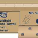 Tork Multifold Hand Towel, Natural, 100% recycled, FSC certified, Compatible with H2 Dispensers, 16 packs x 250 sheets (MK520A), 250 Count