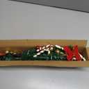 18inch Unlit Mini Artificial Christmas Tree with 20 Ornaments, Tabletop Xmas Tree with Plastic Stand for Holiday Decoration Home, Party, Easy Assembly & Foldable Stand,Green/White