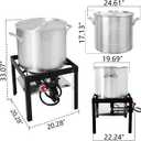 Creole Feast SBK0801 80 Qt Seafood Boiling Kit with Strainer, Aluminum