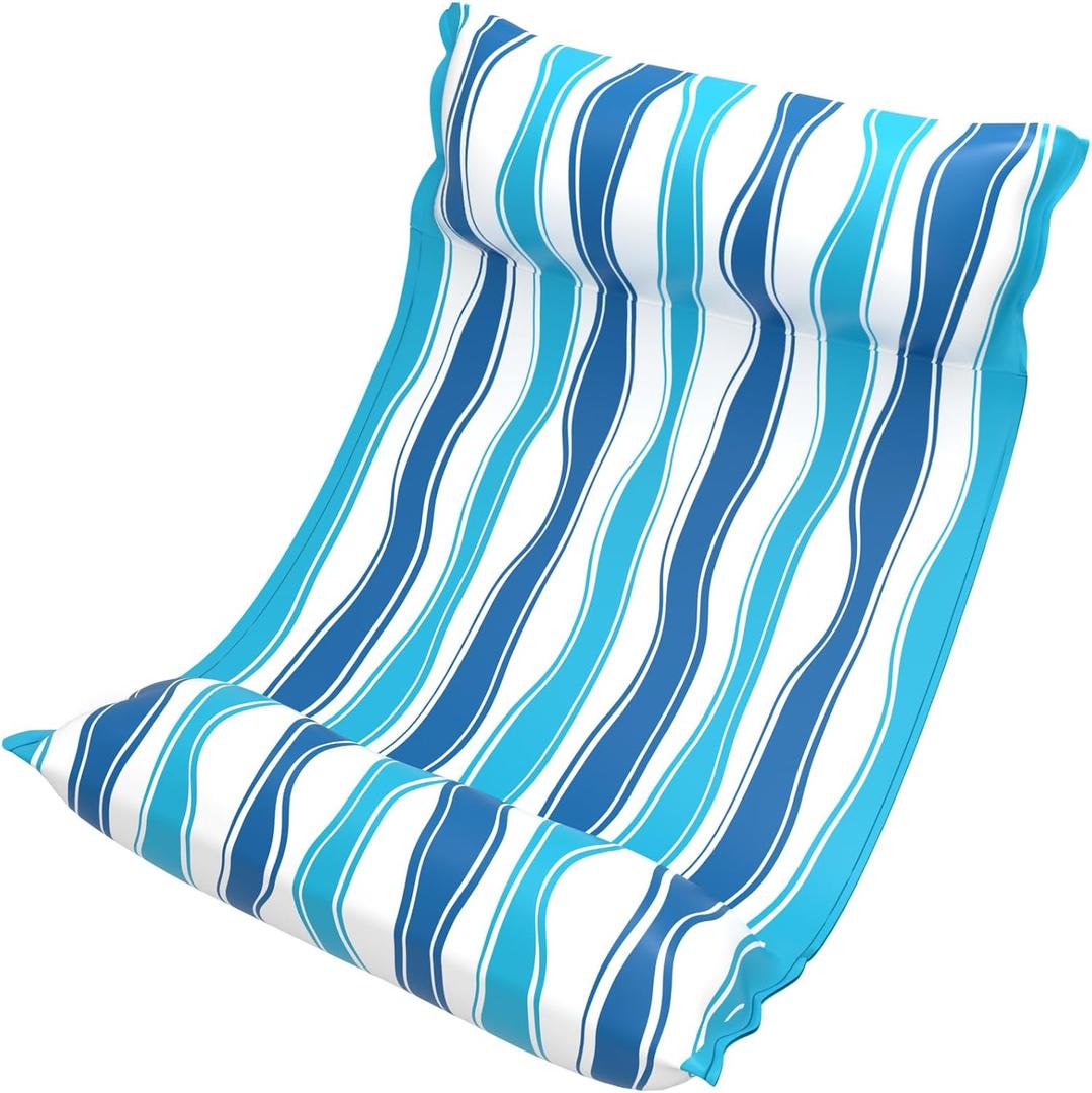 Jasonwell Water Hammock Pool Floats - Fabric Inflatable Pool Hammock Float Floaties 4 in 1 (Saddle Lounge Chair Drifter) Lake Beach Floating Loungers Swimming Pool Rafts Toys for Adults (Large)