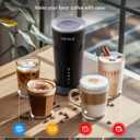 KIDISLE 4-in-1 Electric Milk Frother and Steamer, Milk Steamer and Cold Foam Maker, Hot Chocolate Maker, Frother for Coffee, Latte, Macchiato, Cappuccino, BPA Free, Black