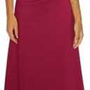 Happy Sailed Women's Spring Summer Short Sleeve Cowl Neck Ruched Waist Flowy A Line Midi Dresses Party Cocktail Dress.S