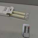 Homemory 2 Pcs Real Wax Made Flameless Taper Candles with Remote and Timer, 9.6" Ivory Battery Operated Candle Stick Flickering, Led Taper Candles with Lifelike Flame for Indoor Home Decor