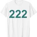 Number 222 in Green Font on Light Background Fun Halloween T-Shirt