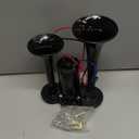 12V 600DB Car Air Horn, Super Loud Air Horn for Truck, Dual Electric Air Horns Kit for Vehicles- With Compressor, Applicable for Cars, SUVs, Motorcycles, Tractors (Black)