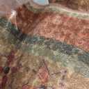 10x14 Area Rug - Washable Ultra-Thin Carpet Non-Slip Crimson Red