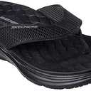 Skechers Vapor Foam Sandal, SAYTO Men's Toe Post Sandals, Black, 1
