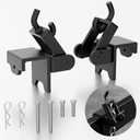 Replacement Weight Distribution Hitch Hookup Bracket - Trailer Weight Distribution Brackets, Heavy Duty Steel Weight Distribution Hitch Replacement Parts for Trailer, Rv - 2 Pack, Black