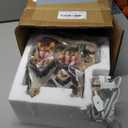 Christmas Village House Lighted Indoor Decorations Gingerbread House with LED Light Christmas Village Collectible Buildings Figurines Ceramic Shop House Light up Figurine for Holiday Xmas Decor