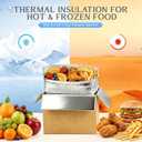 Convivium 2 Pack Insulated Shipping Boxes with Aluminum Foil Liner and 2 Foil Bags, Thermal Cooler Mailing Boxes for Hot & Frozen Food Delivery (2, 10 * 6 * 6.5 inches)
