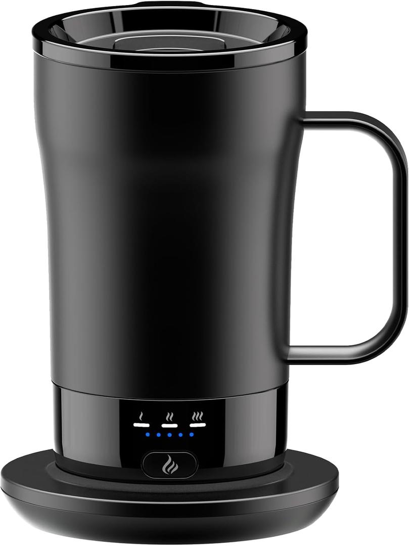 SelfHeating Coffee Mug, 14oz Heated Coffee Mug Rechargeable  Temperature Control Cup Keep Drinks Hot, Smart Cup Great Gift for Women & Slow Sippers