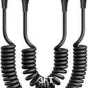 USB Type C to Lightning Cable [3FT/6FT], 2Pack Coiled iPhone Charger Cable Fast Charging for Car [Apple MFi Certified] Short USBC iPhone Cord Compatible with iPhone14/13/12/11/8/Plus/iPad/CarPlay-Red