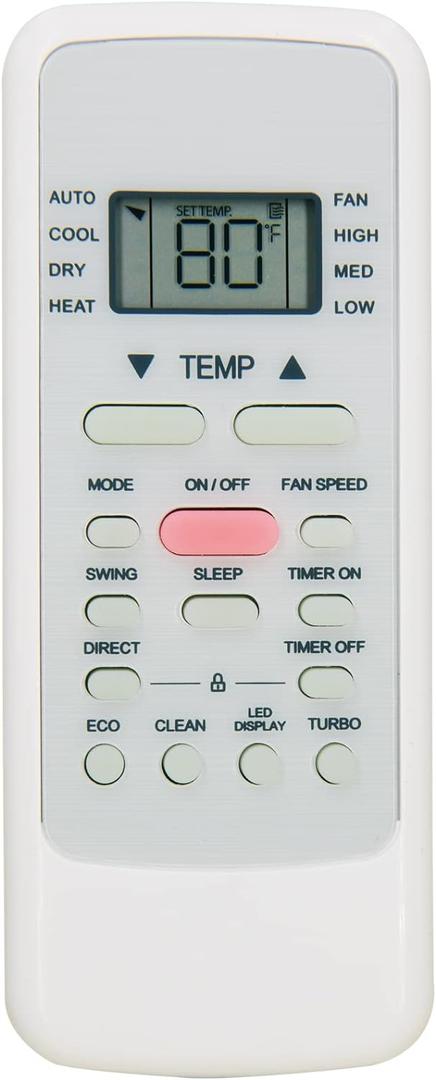 Replacement Remote Control for Midea TGM AC Air Conditioner RG51A(2)/EU1 RG51A(2) EU1 MWPOT12SA MWPOT12S MWPOT18S MWPOT24S