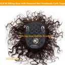 Breathable Elastic Curly Wave Human Hair Topper Clip in Silktop Topper Replacement Hair Pieces for Women with Thinning Hair Add Volume Dark Brown