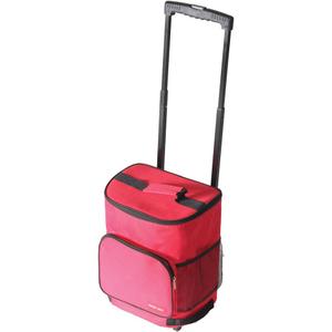 dbest products Ultra Compact Cooler Smart Cart, Red Insulated Collapsible Rolling Tailgate BBQ Beach Summer (Standard)