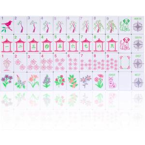 Large Mahjong Set, American Mahjong Game Set with 160 Tiles (1.41’’), 4 Racks & Thickened White Carrying Bag and Accessories, Portable Travel Mahjong Tiles Set