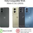 Vinve for Moto G 5G 2024 Case with HD Screen Protector, Military-Grade Shockproof & Dual-Layer Protection, Anti-Slip Grip Design Phone Case, Purple