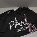 I Love Paris Eiffel Tower France French Souvenir T-Shirt (Small, Black)