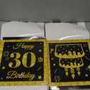 Eiurteao 3pcs 30th Birthday Decorations Boxes for Men Women, Black Gold Happy 30 Birthday Balloons Boxes Party Supplies, 30 Year Old Bday Theme Cardboard Box