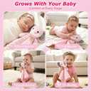Pro Goleem Baby Girl Gifts Elephant Security Blanket with Stuffed Animal Snuggle Toy Lovey Soft Lovie Baby Registry Search for Infant and Toddler Pink 16 Inch