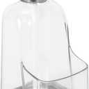 Spectrum Cora Kitchen Soap Dispenser with Sponge Holder for Kitchen Sink Organization, Easy to Clean Soap Pump Sponge Holder Storage Compartment Plastic Sink Caddy with Grip Base, Warm Gray & Clear