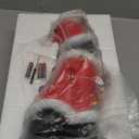 Lighted Christmas Decoration Outdoor Dog Statue, Dog Sculpture Figurine with Pink Christmas Outfit & Lights for Garden, Patio and Yard, Indoor Holiday Dcor Gift for mom and dad