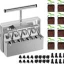 Soil Blocker, Soil Block Maker for Seed Starting with Strong Hand Held, 8 Pcs 2-Inch Soil Blocking Tool for Grow Seedling, Seed Starter Soil Tray Garden Potting Soil, Indoor Outdoor Plants